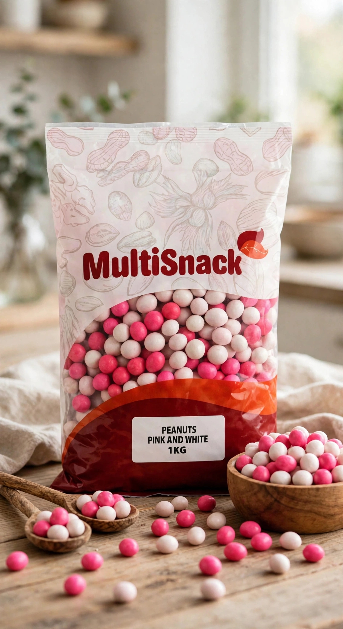 Peanuts Pink and White